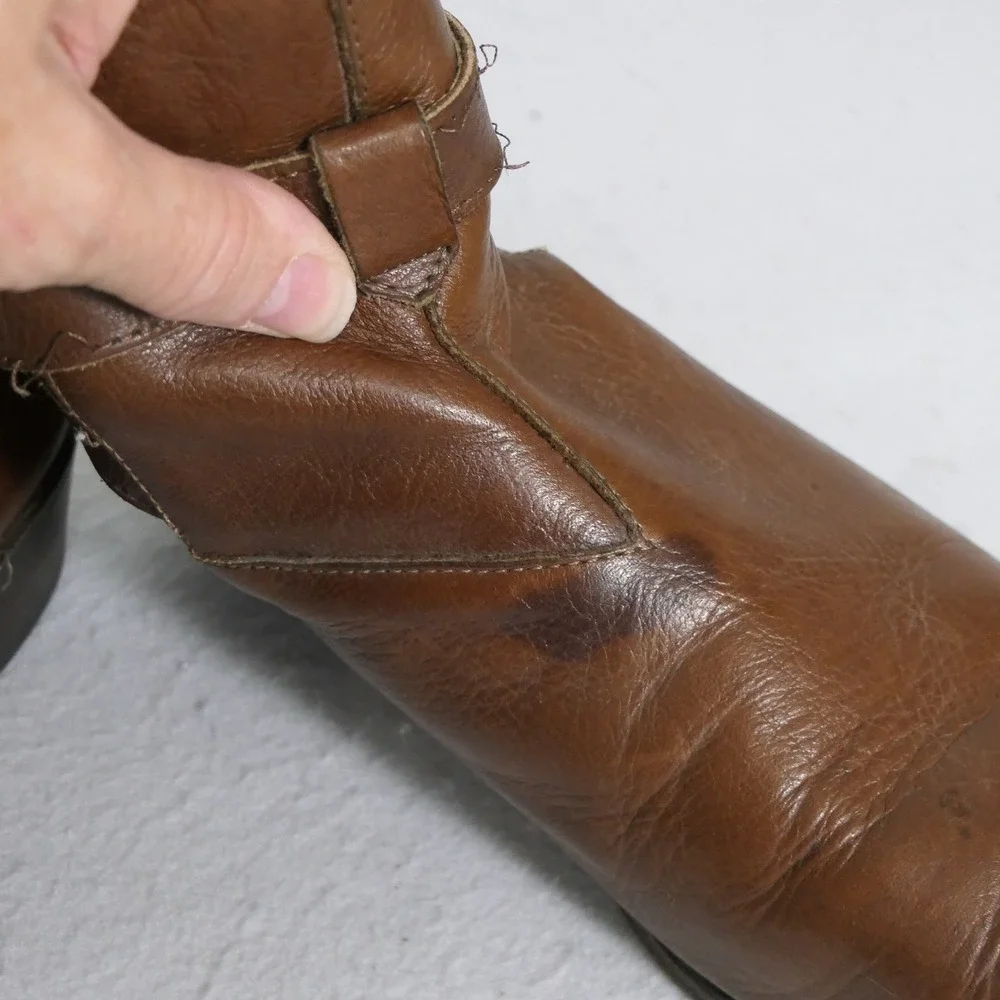 Vintage Avirex Leather Ankle Boots Men's 10D Type A-2 Brown Jodhpur Military USA